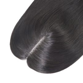 Mono Haar Topper-7.5 cm * 12.5 cm 100% Human Hair #NA Natural Black