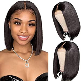 Sale - Front Lace Bob Wig - Steil - 13x6''(10inch & 12inch)