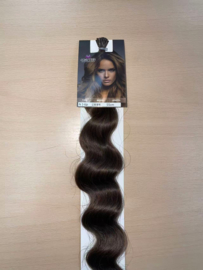 Microring Extensions/I-tip Extensions (Loose Wave) kleur #4 Chocolate Brown