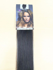 Microring Extensions/I-tip Extensions (Steil) kleur #1B Natural Black