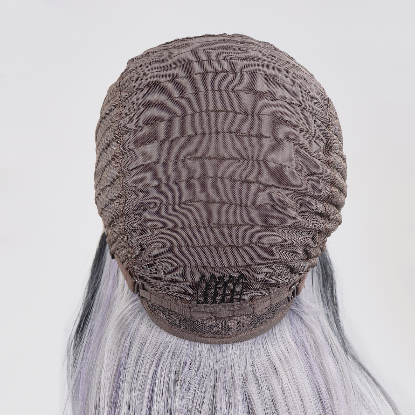 Luxe Synthetische Lace Front Pruik - Rihana (Zilvergrijs balayage)