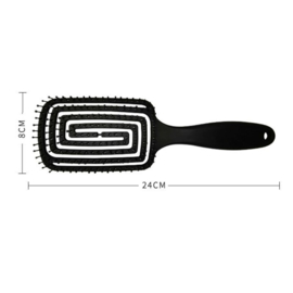 Antiklit Haarborstel-Zwart /Large Curved Comb / Brush Scalp