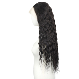 Luxe Synthetische Lace Front Pruik - Camila Waves （donker zwart）