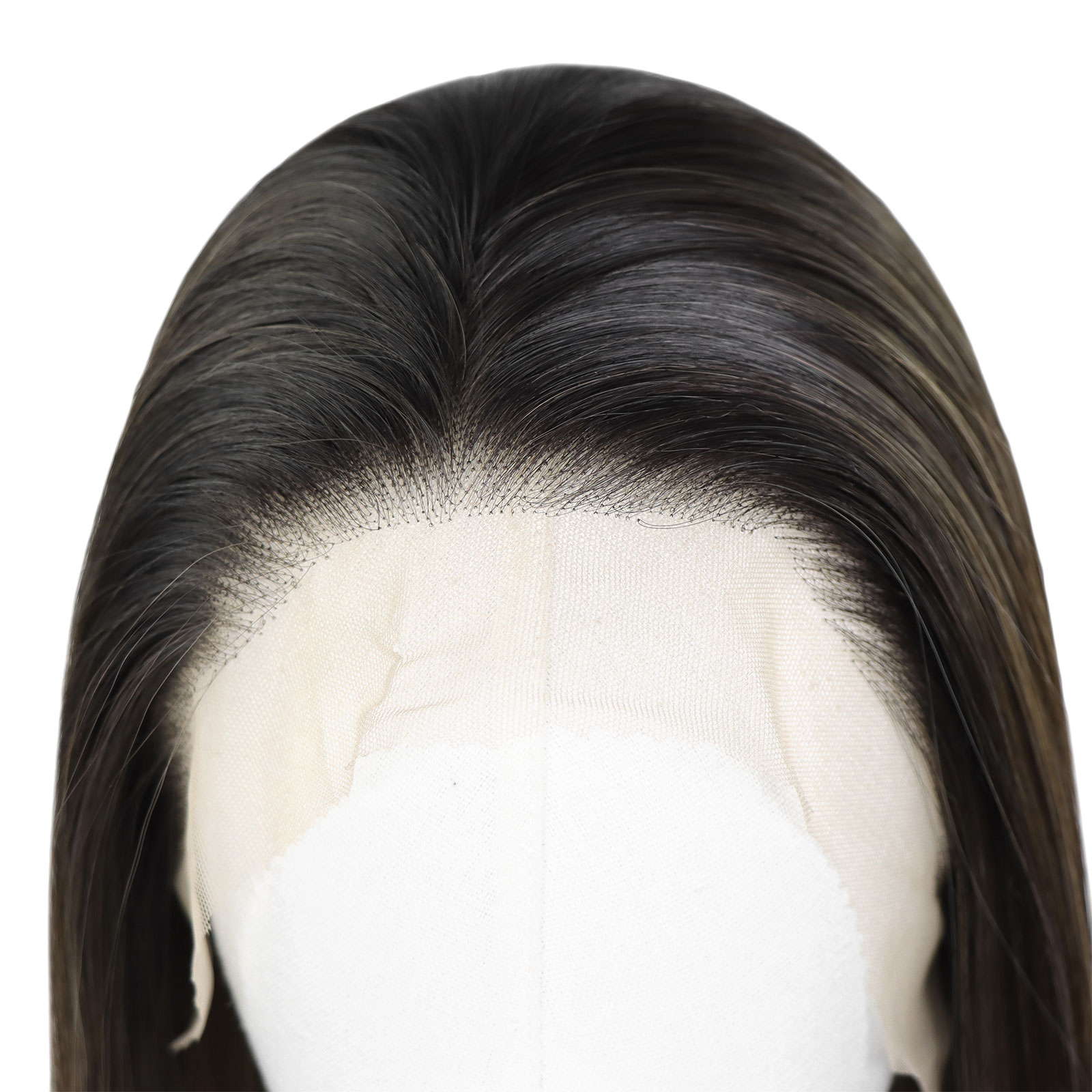 Luxe Synthetische Lace Front Pruik - Jessica（Lichtbruin met asblonde highlights）