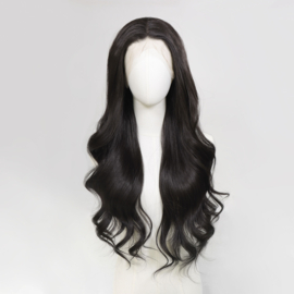 Luxe Synthetische Lace Front Pruik - Monica Waves (Zwart bruin)