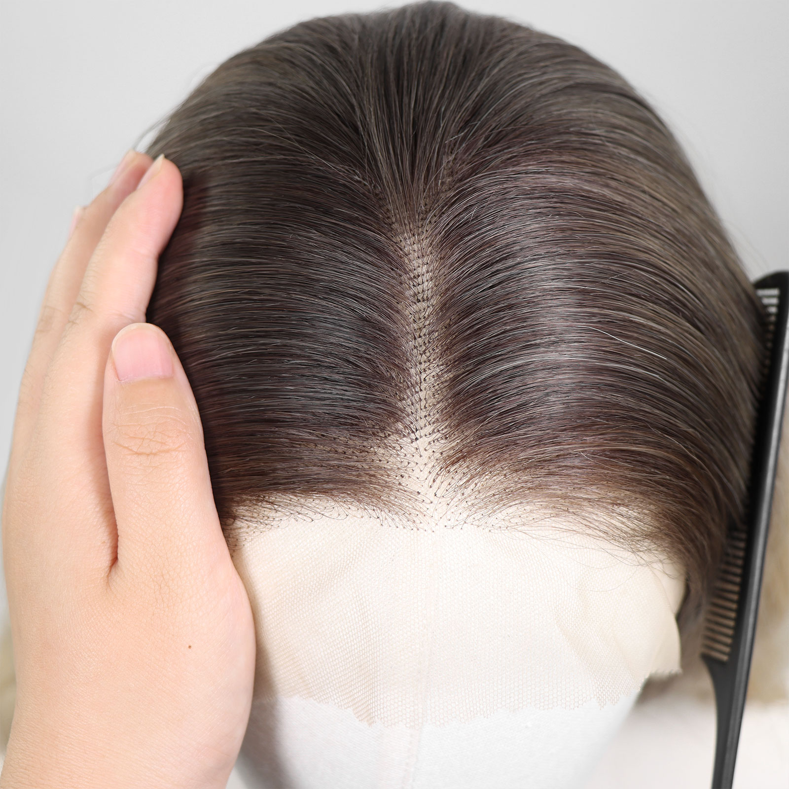 Luxe Synthetische Lace Front Pruik - Sofia (Donkerbruin naar lichtblonde ombre)