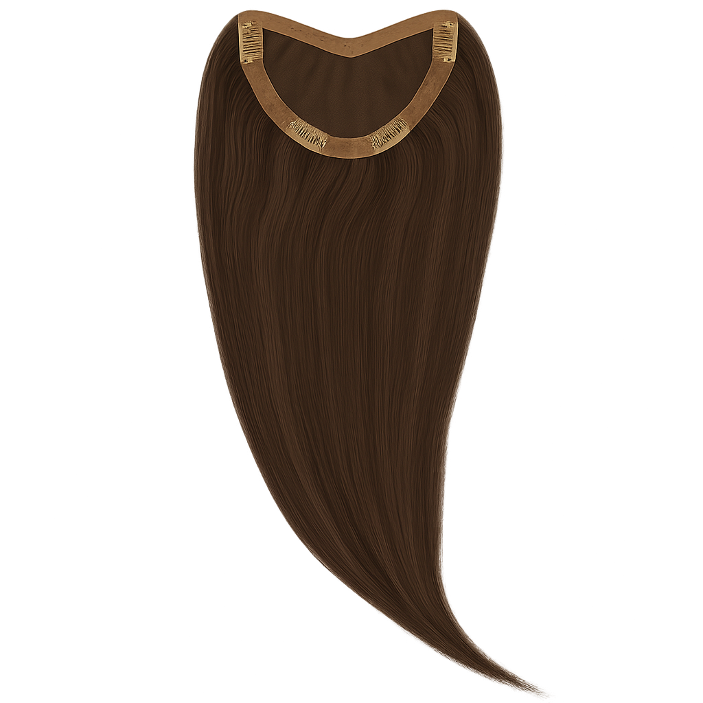 Haarstuk/ V-Part Mono Topper 50cm lang haar #2 （donkerbruin）