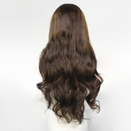 Luxe Synthetische Lace Front Pruik - Lily （chocoladebruin）