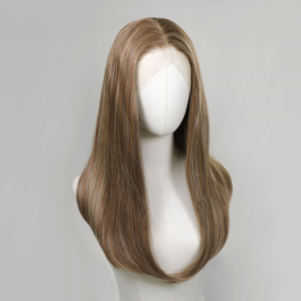Luxe Synthetische Lace Front Pruik - Jennifer Sleek （Donkerblonde met highlights）