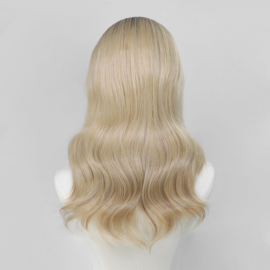 Luxe Synthetische Lace Front Pruik - Rose Waves (Donkerbruin met blonde balayage)