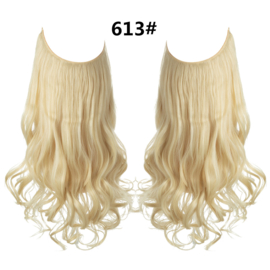 Premium Fiber Synthetic Clip in Single / Wire Extensions - BodyWave - 45cm- (#613) Light Blonde M01