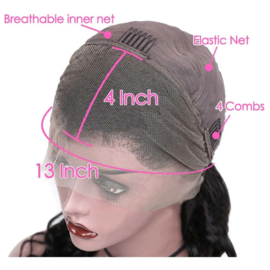 Sale - Front lace wig 100% Human hair 13*4, 130% Density 20'' Bodywave