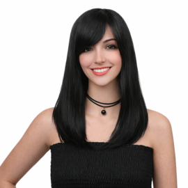 Premium Synthetic Fiber Lace Wig- Linda 16 INCH
