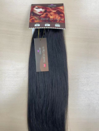 Human Hair Clip in Extensions (Steil) kleur #1b Natural Black