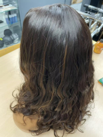 Sale - Human hair Wig- no lace - 100% Human Hair - Curly 16inch maar één stuk 2/30