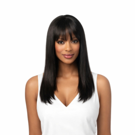 Human hair wig  with fringe 16'' and 20''  ( No Lace, No Glue Needed)