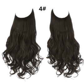 Premium Fiber Synthetic Clip in Single / Wire Extensions - BodyWave - 45cm- (#4) Black Brown M01