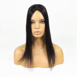 Mono Haar Topper-7.5 cm * 12.5 cm 100% Human Hair #NA Natural Black