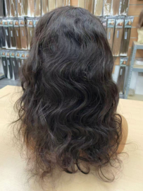 Sale - Full Lace Wig - 100% Human Hair - Body Wave - 16inch/ 40cm #natural black