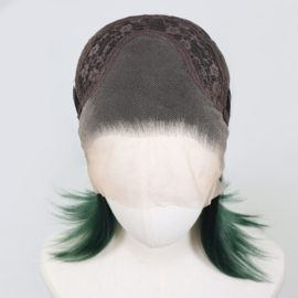 Luxe Synthetische Lace Front Pruik - Dua Bob （zwart-groen ombre）