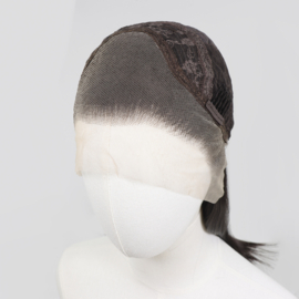 Luxe Synthetische Lace Front Pruik - Megan Straight （donkerbruin）