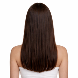 Human Hair Clip in Extensions (Steil) kleur #4 Chocolate Brown