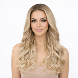 Luxe Synthetische Lace Front Pruik - ARIANA （Donkerblonde-Lichtblond highlight balayage）