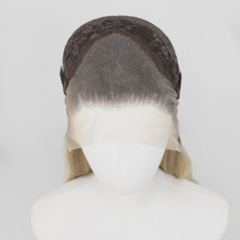 Luxe Synthetische Lace Front Pruik - Rose Waves (Donkerbruin met blonde balayage)