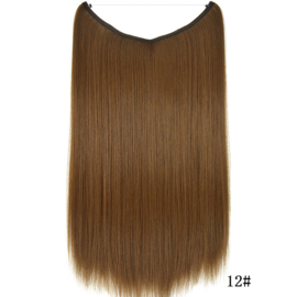 Premium Fiber Synthetic Clip in Single /Wire Extensions - Straight - 55cm- (#12) Golden Bown M02