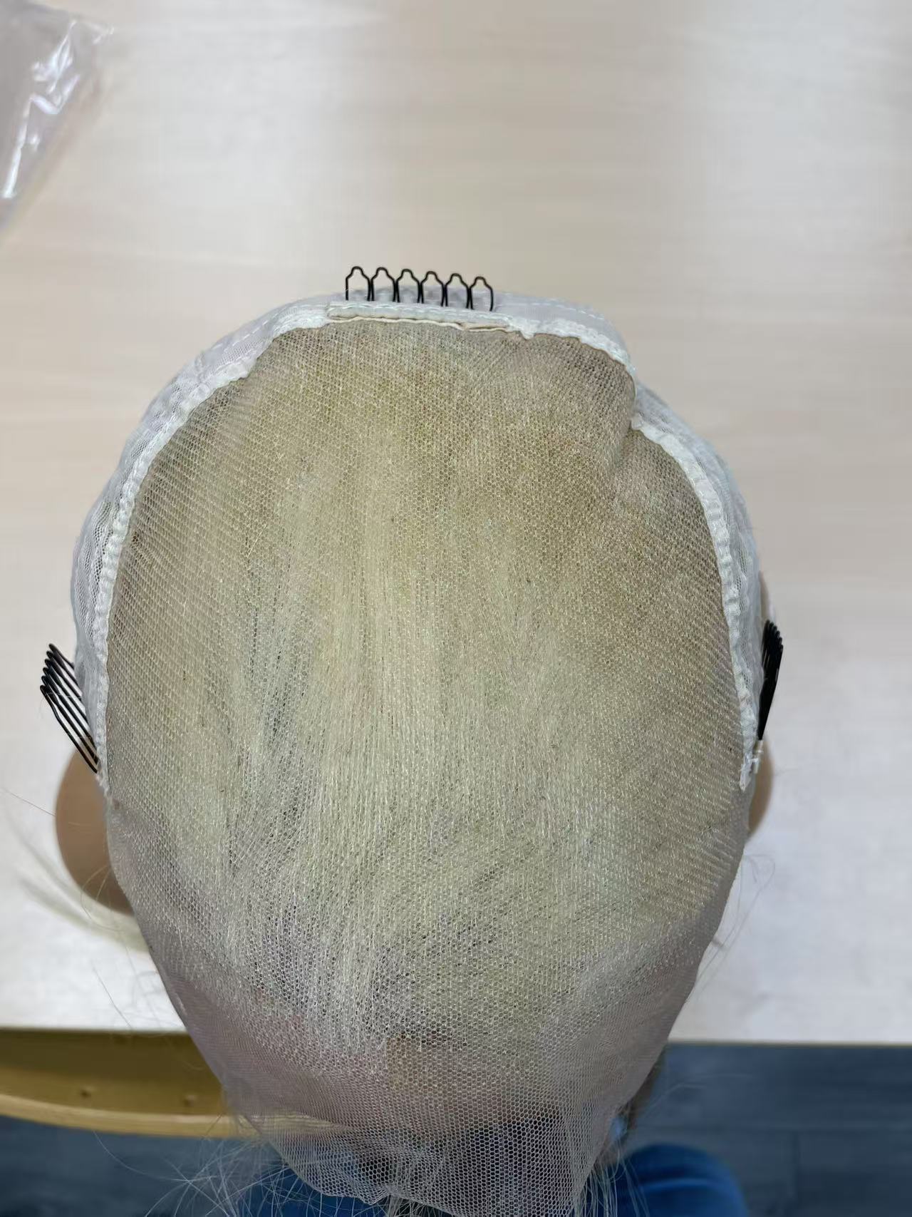 Indian (Shri) Human Hair (BLOND #613) Front Lace Wig (Steil)