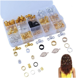 180 Stuks Haarkralen box /Hair beads box
