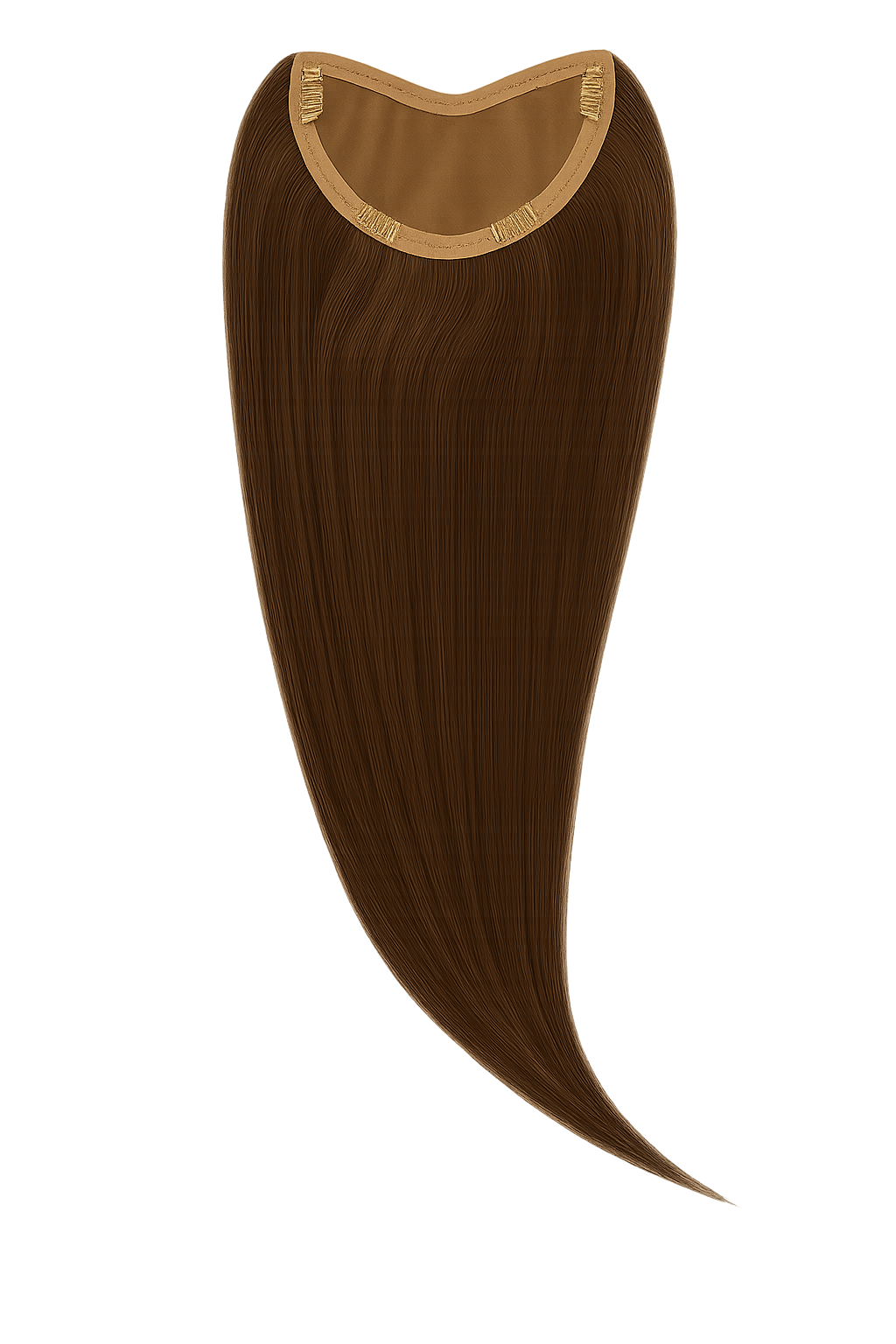 Haarstuk/ V-Part Mono Topper 50cm lang haar #4 （chocoladebruin）