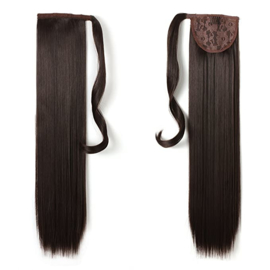 Wrap Around Ponytail - Premium Synthetic Fiber 22" Straight (#6 ) Dark Brown