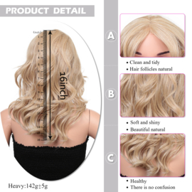 Premium Synthetic Fiber Lace Wig- Grace 16 INCH