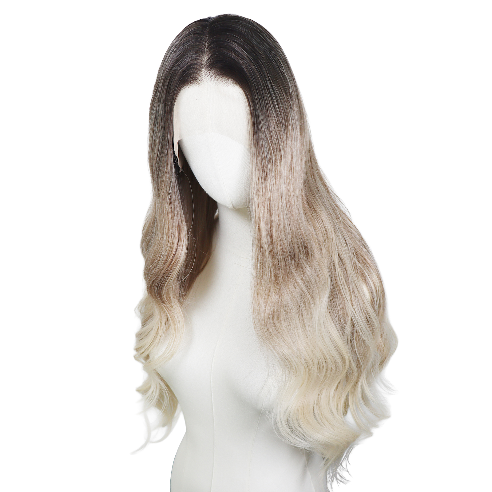 Luxe Synthetische Lace Front Pruik - Gigi (Bruin naar Blond ombre)