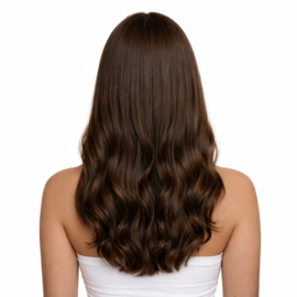 Human Hair  Clip in Extensions (Body Wave) kleur #4 Chocolate Brown