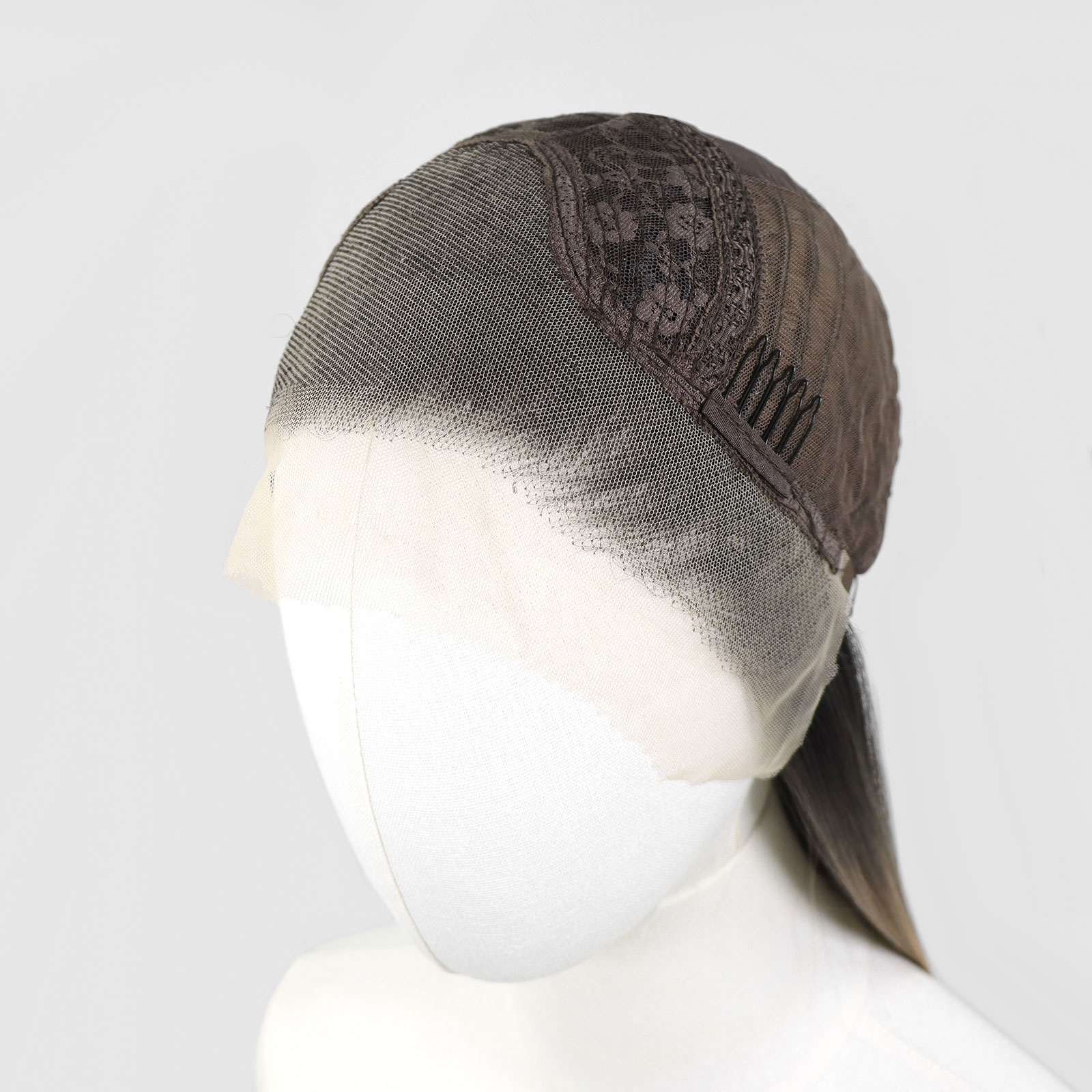 Luxe Synthetische Lace Front Pruik - Jessica（Lichtbruin met asblonde highlights）