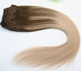 Clip in Extensions - Luxury - (Steil) - 45cm-  #BE535 (Ombré Balayage Platinum)