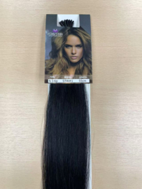 Microring Extensions/I-tip Extensions (Steil) kleur #1 Jet Black