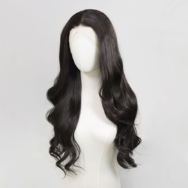 Luxe Synthetische Lace Front Pruik - Monica Waves (Zwart bruin)