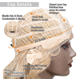 Premium Synthetic Fiber Mono Wig- Grace 16 INCH Curly hair