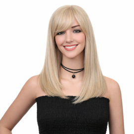 Premium Synthetic Fiber Lace Wig- Linda 16 INCH