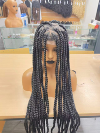 Sale  - Long Triangle Part Box Braids Full Lace Wig-32inch-synthetic braids