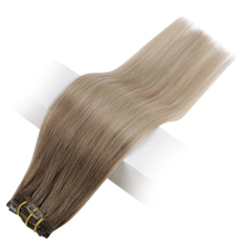 Clip in Extensions - Luxury - (Steil) - 45cm-  #BE557 (Ombré Ash Blonde)