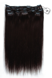 Clip in Extensions (Steil) 45cm  (Extra Volume), kleur #1B