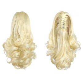 Premium Synthetic Fiber Grip-in Ponytail/ Ponytail met Klem (#60) Light Blonde  (P023)