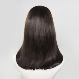 Luxe Synthetische Lace Front Pruik - Megan Straight （donkerbruin）