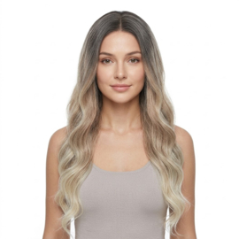 Luxe Synthetische Lace Front Pruik - Gigi (Bruin naar Blond ombre)