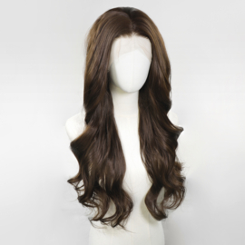Luxe Synthetische Lace Front Pruik - Lily （chocoladebruin）