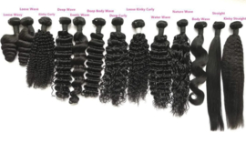 Sale  - 100% Human Hair -  Weave -  Deep Wave - #1b Natural Black